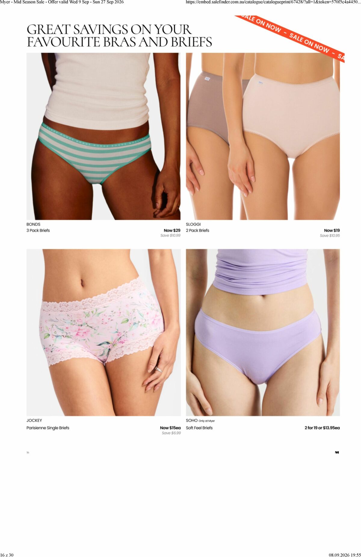 Myer Catalogues from 9 September
