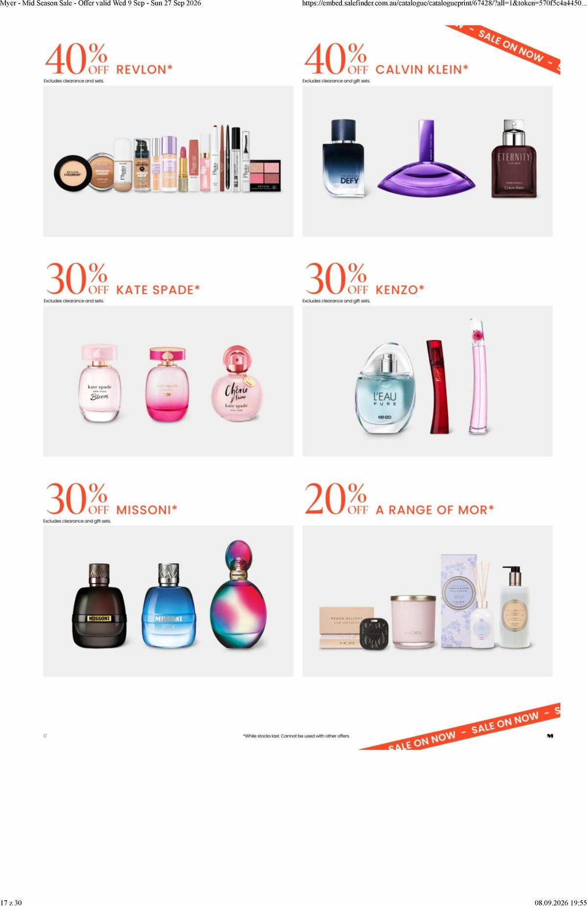 Myer Catalogues from 9 September