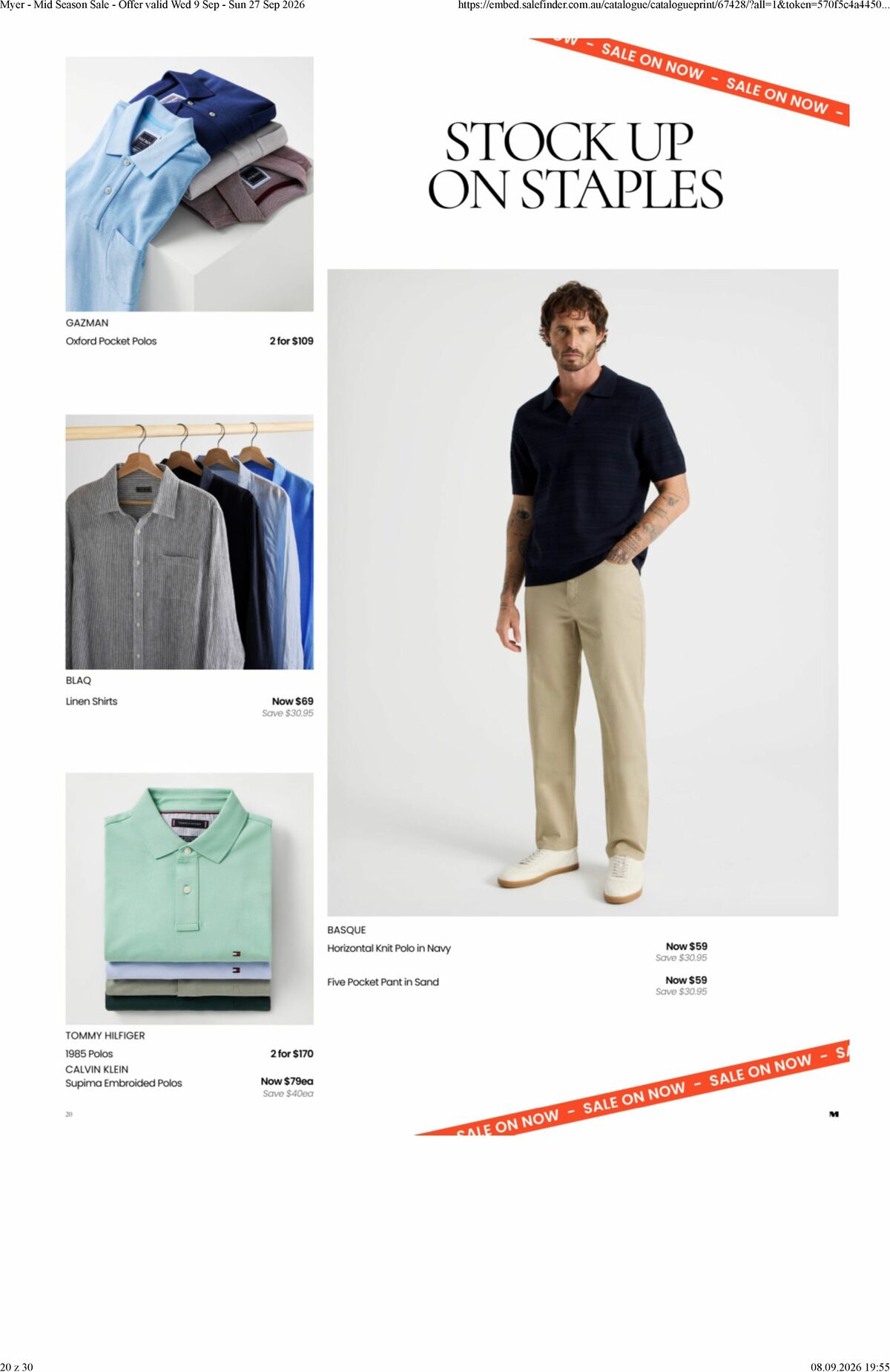 Myer Catalogues from 9 September