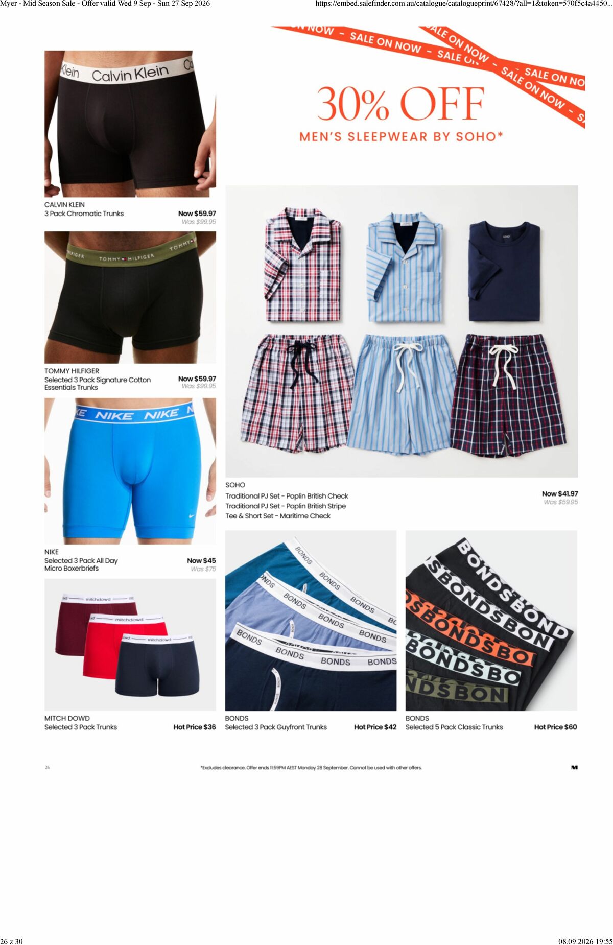 Myer Catalogues from 9 September