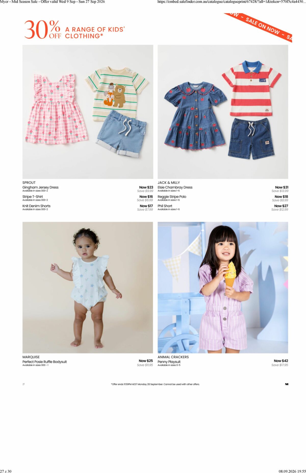 Myer Catalogues from 9 September
