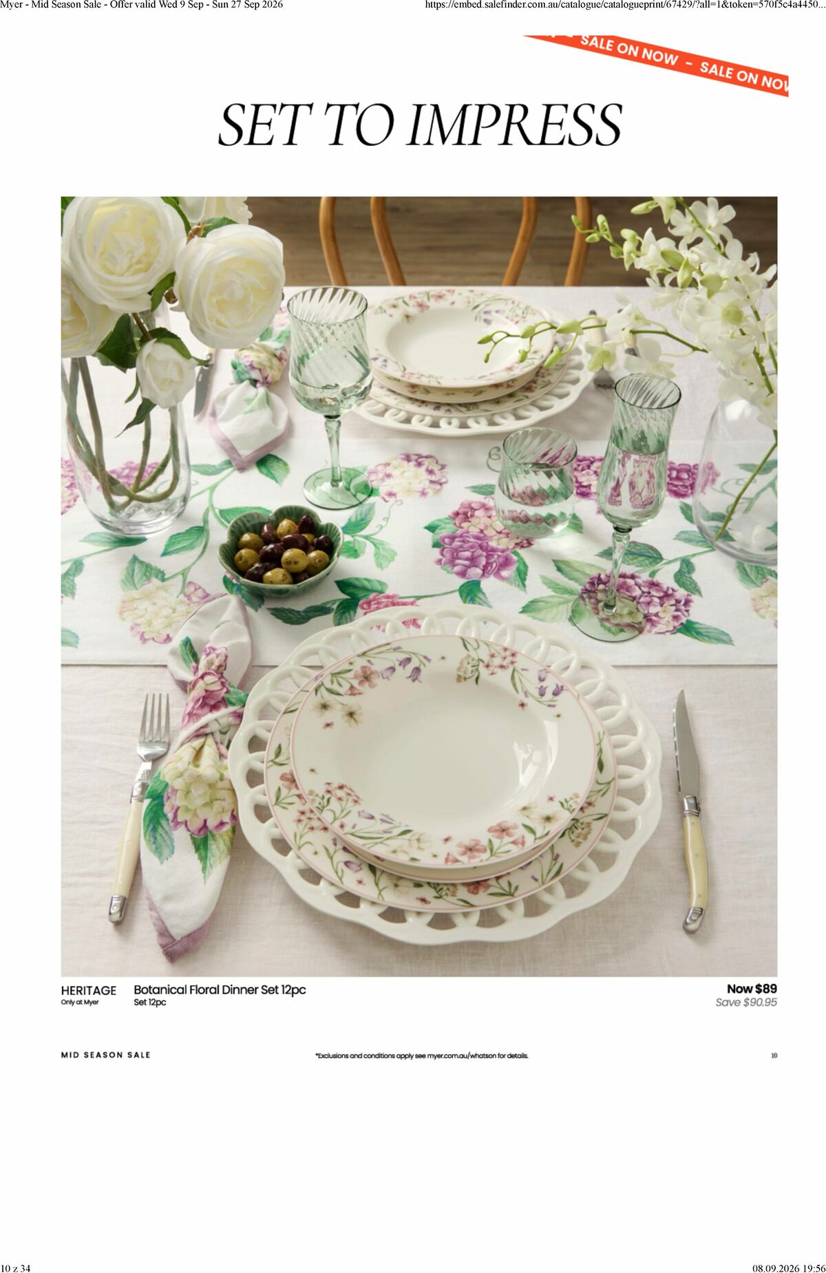Myer Catalogues from 9 September