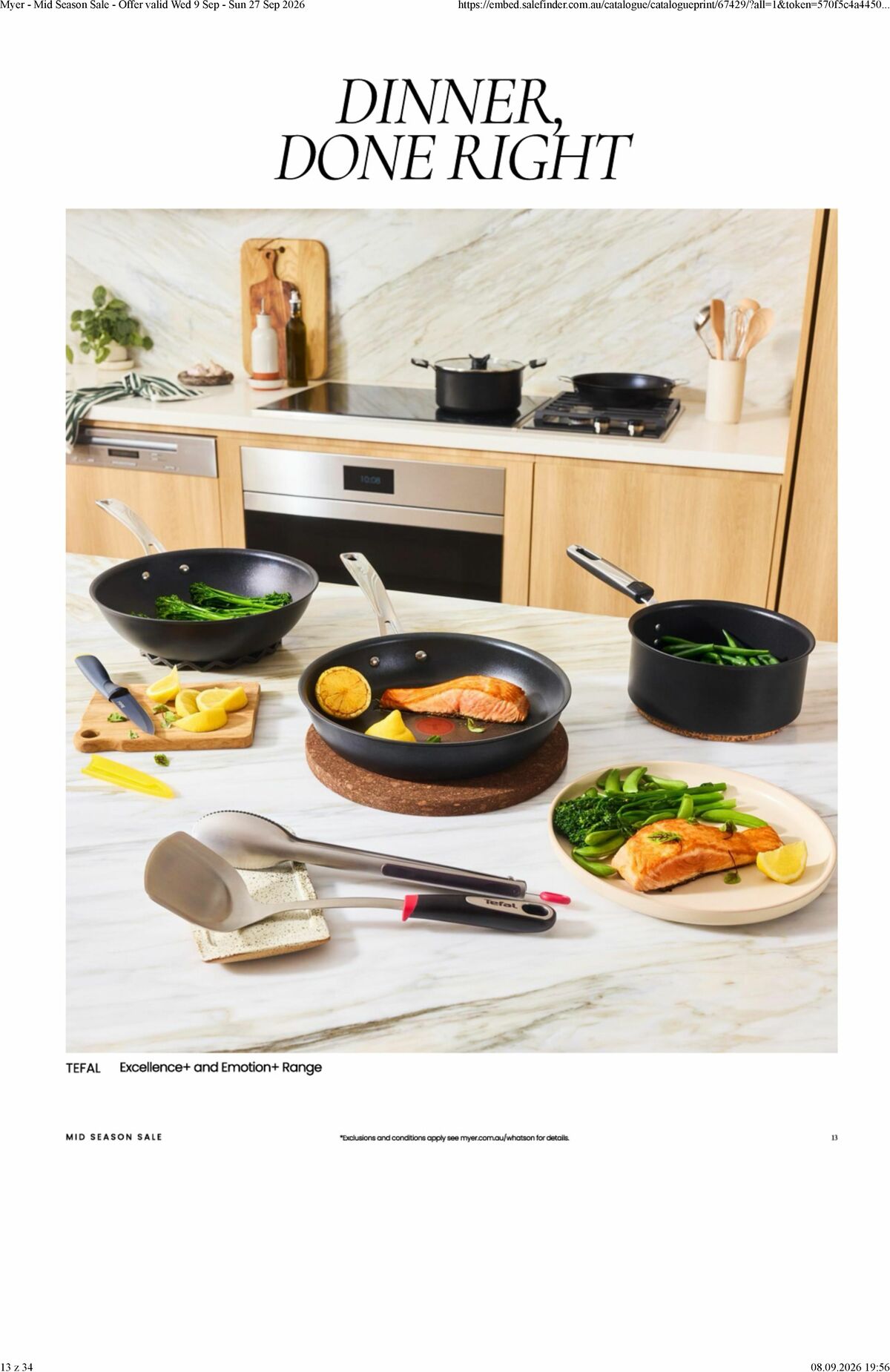 Myer Catalogues from 9 September