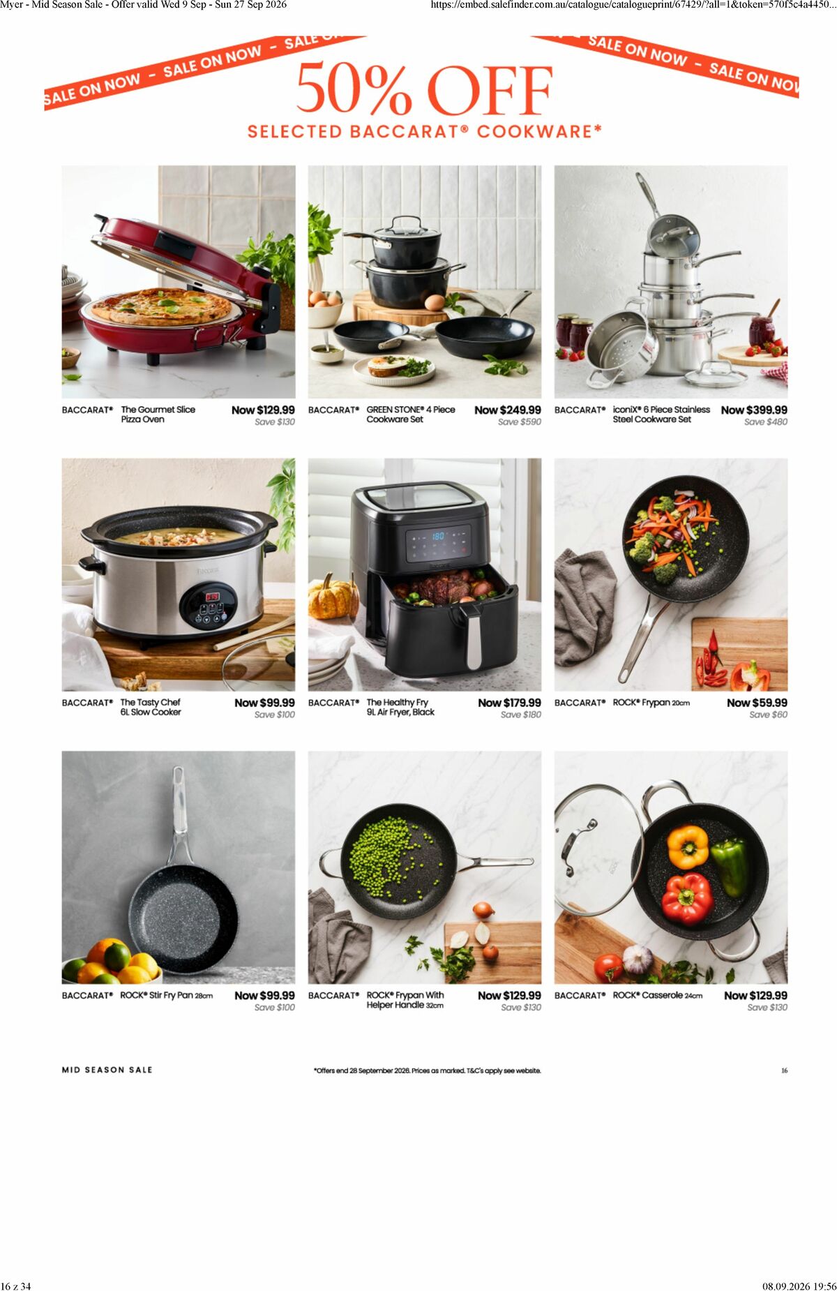 Myer Catalogues from 9 September