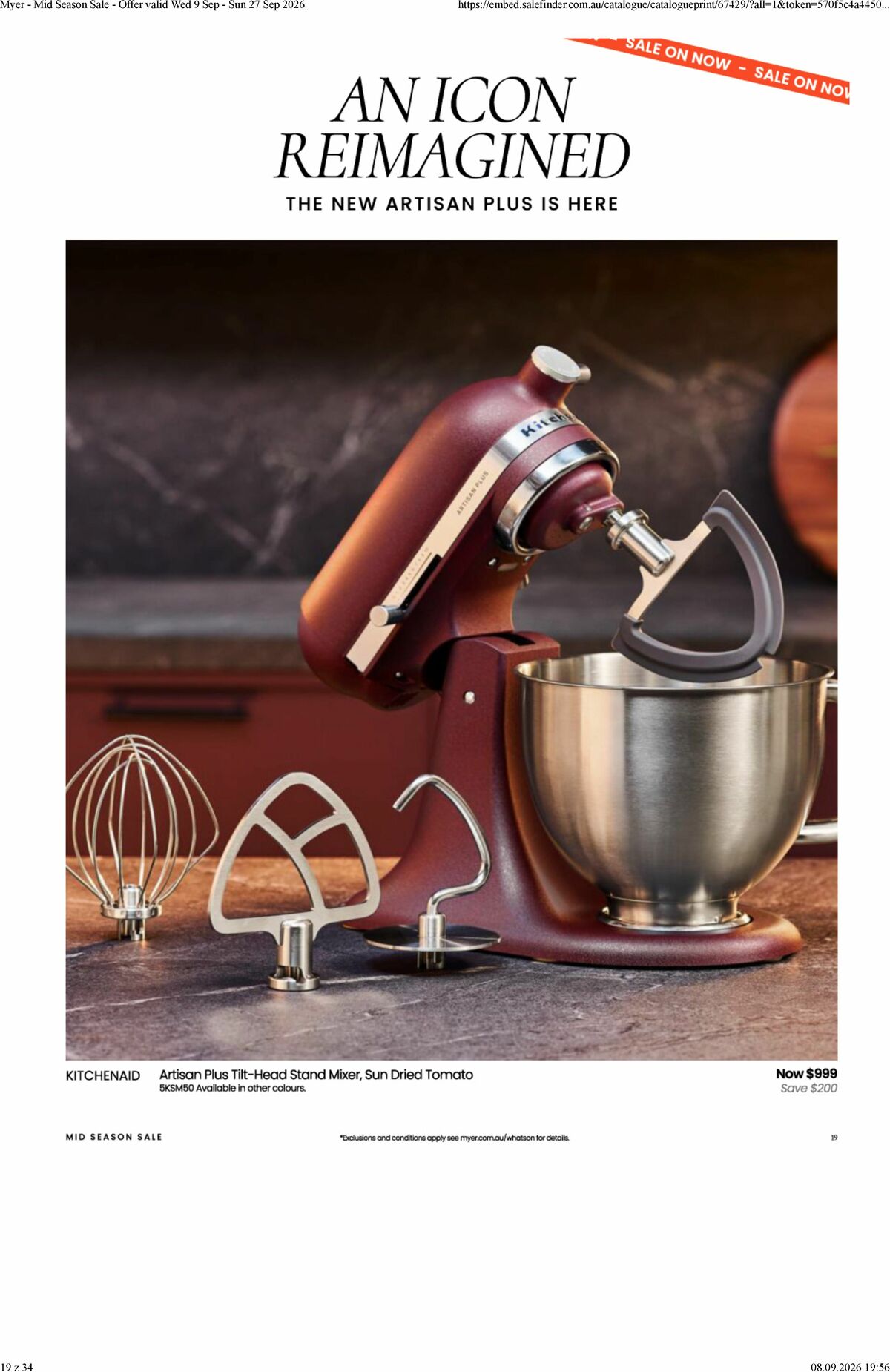 Myer Catalogues from 9 September