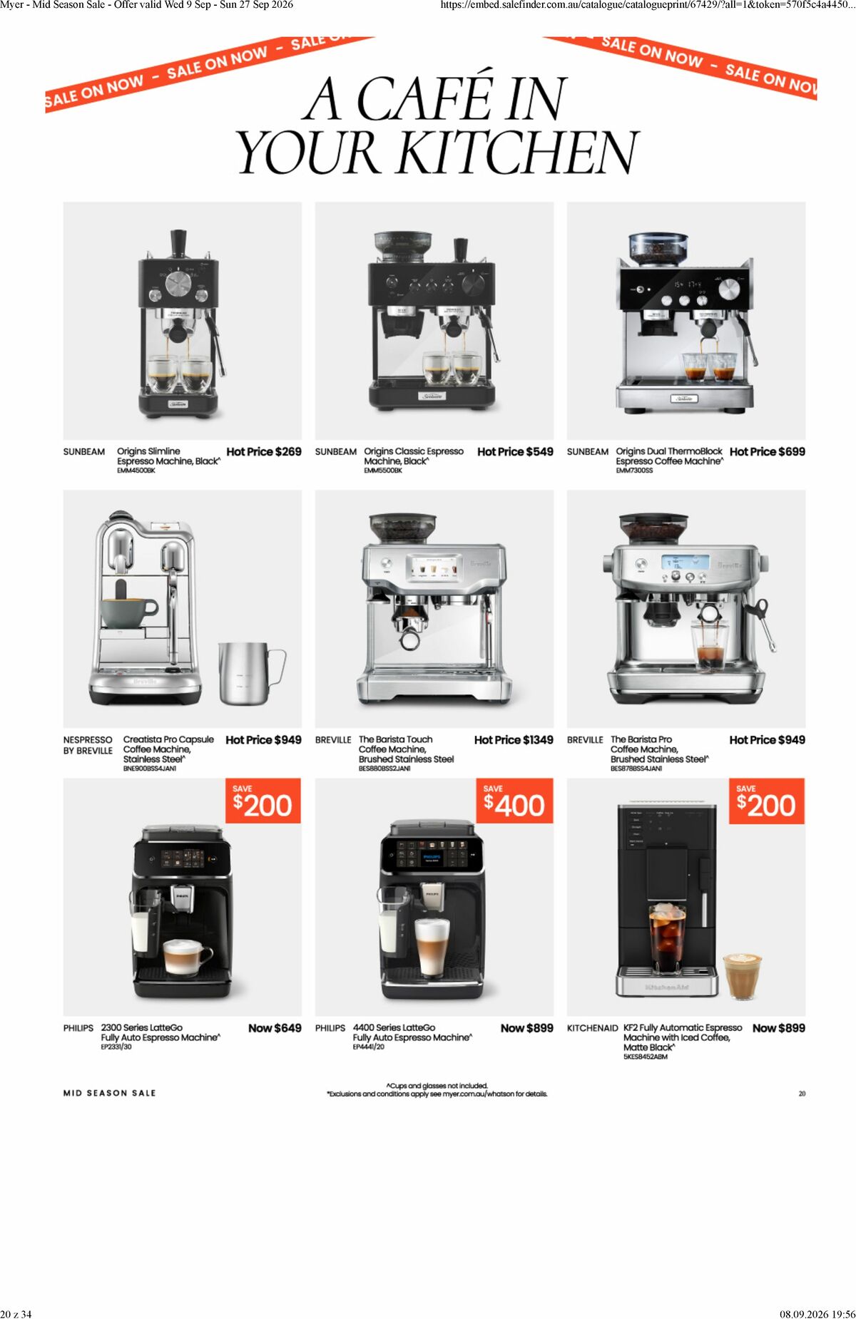 Myer Catalogues from 9 September