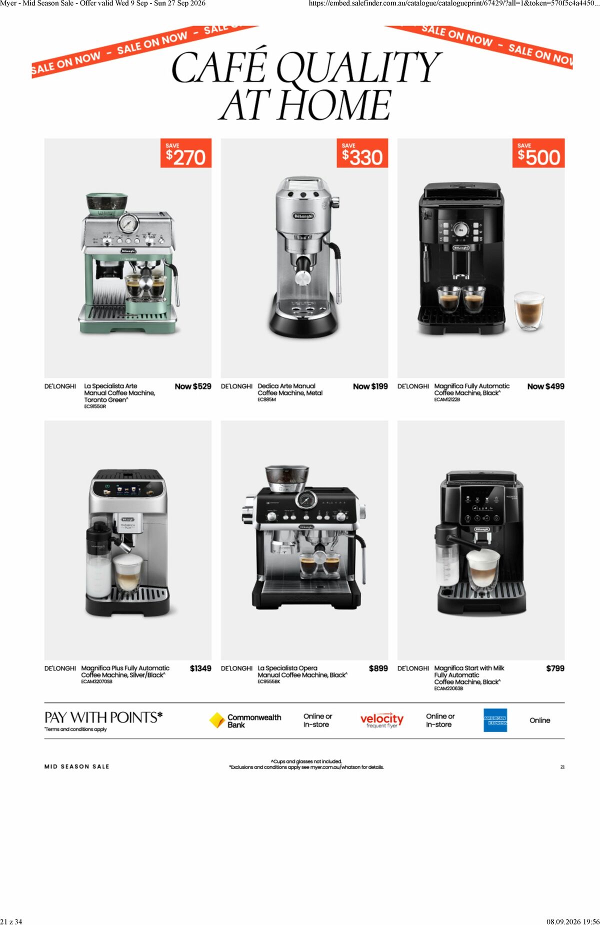 Myer Catalogues from 9 September