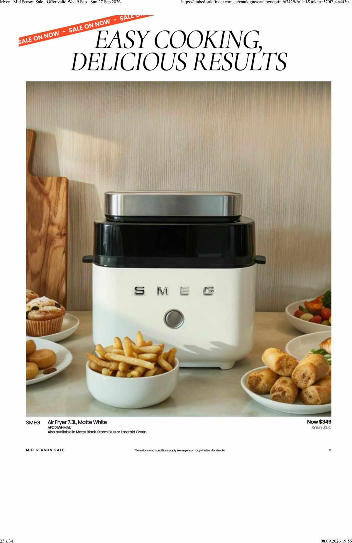 Myer Catalogues from 9 September