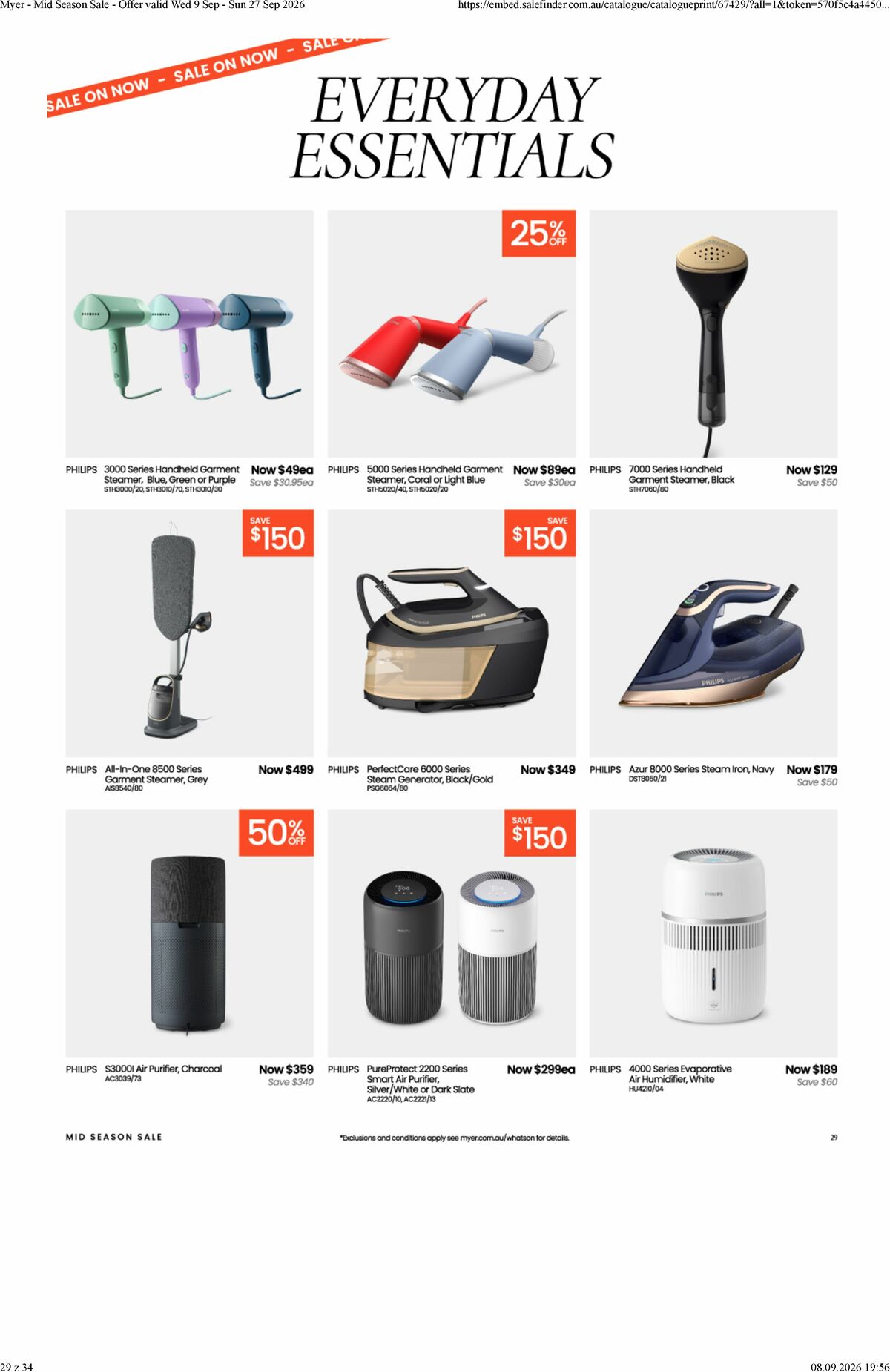 Myer Catalogues from 9 September