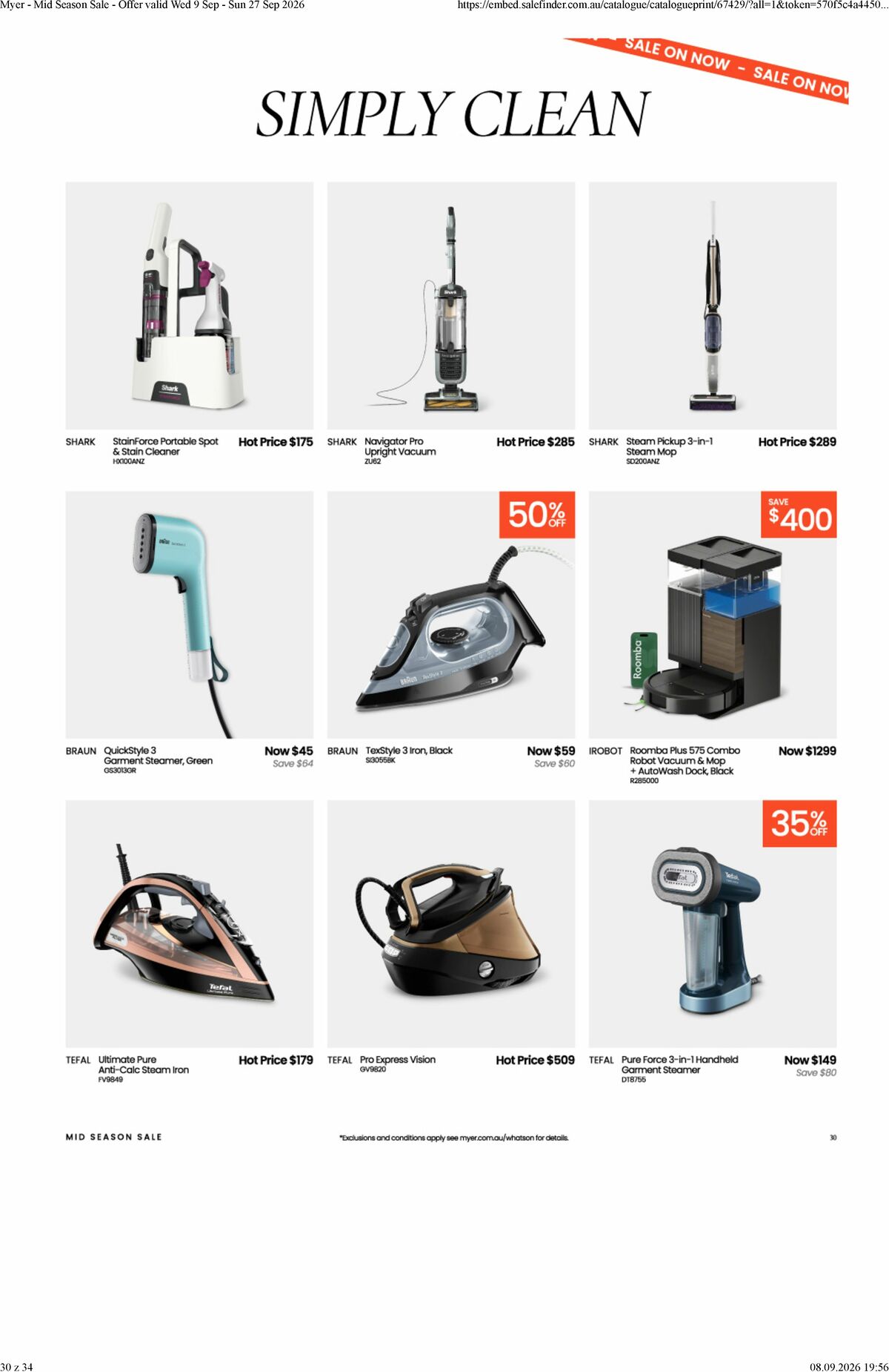 Myer Catalogues from 9 September