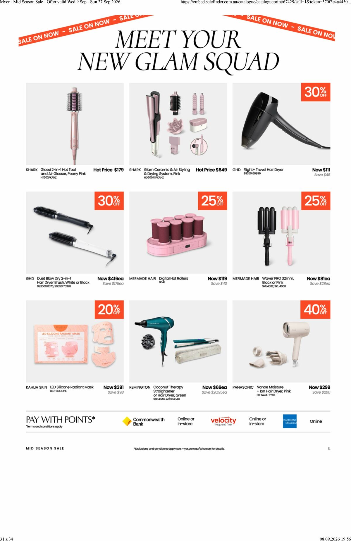 Myer Catalogues from 9 September