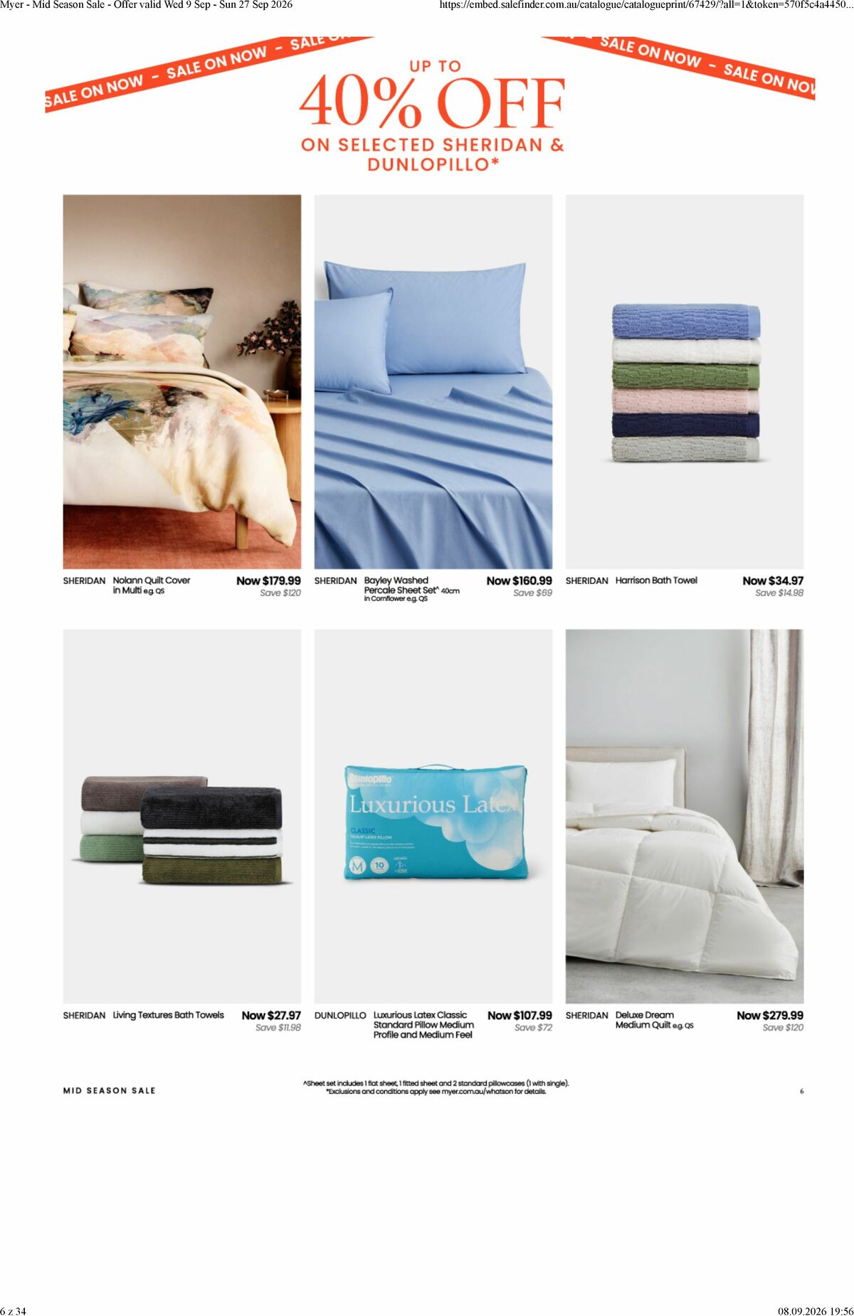 Myer Catalogues from 9 September