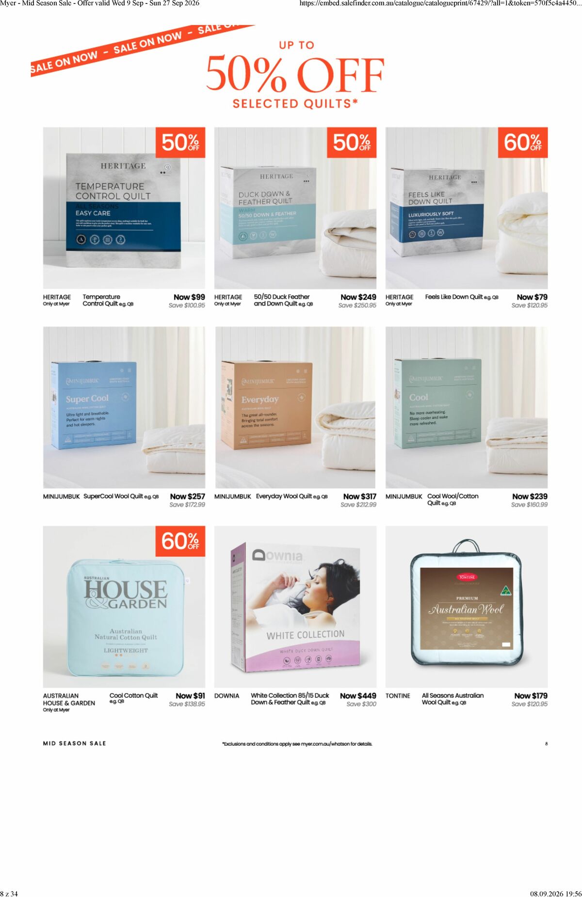 Myer Catalogues from 9 September