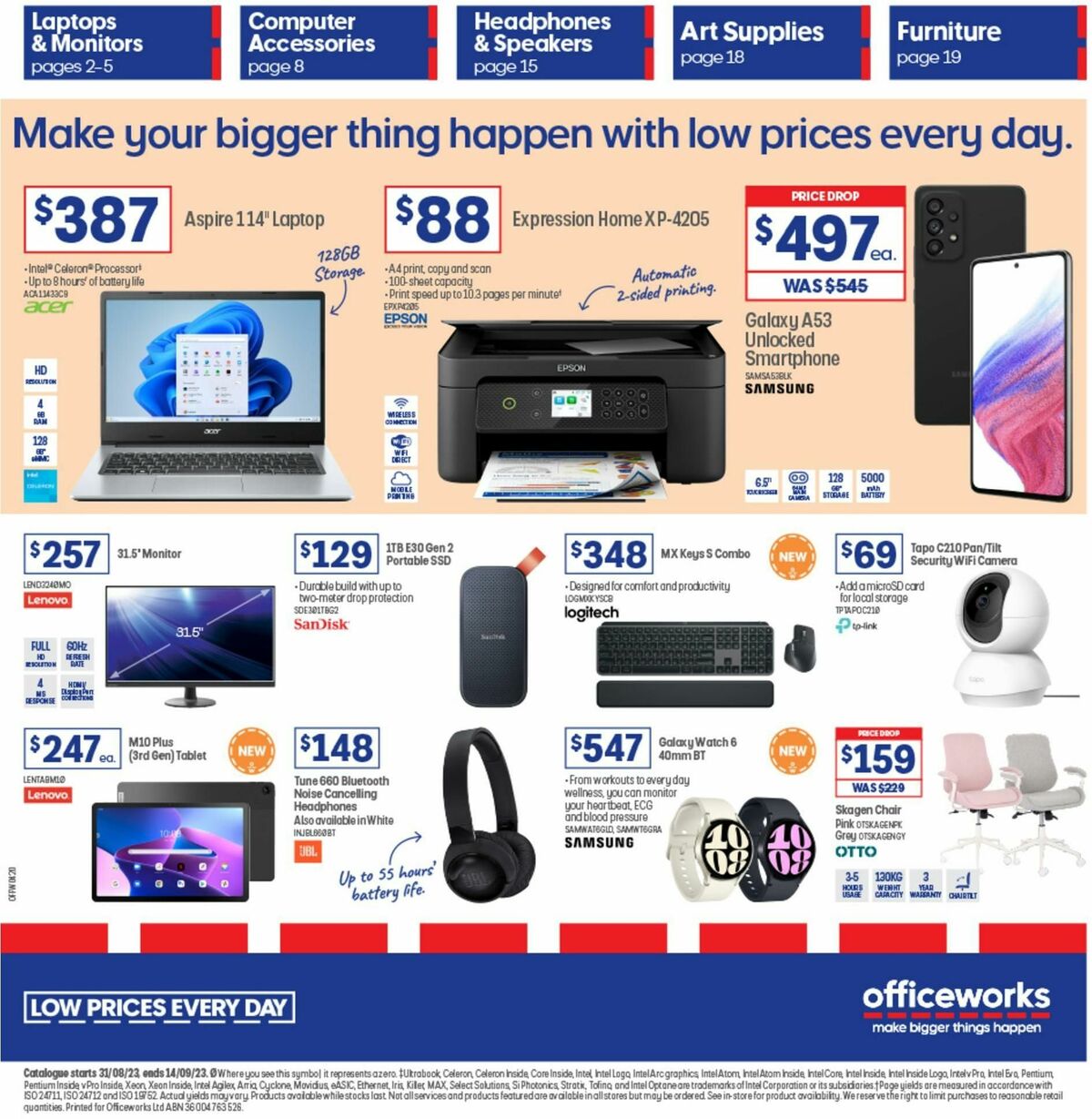 Officeworks Catalogues from 31 August