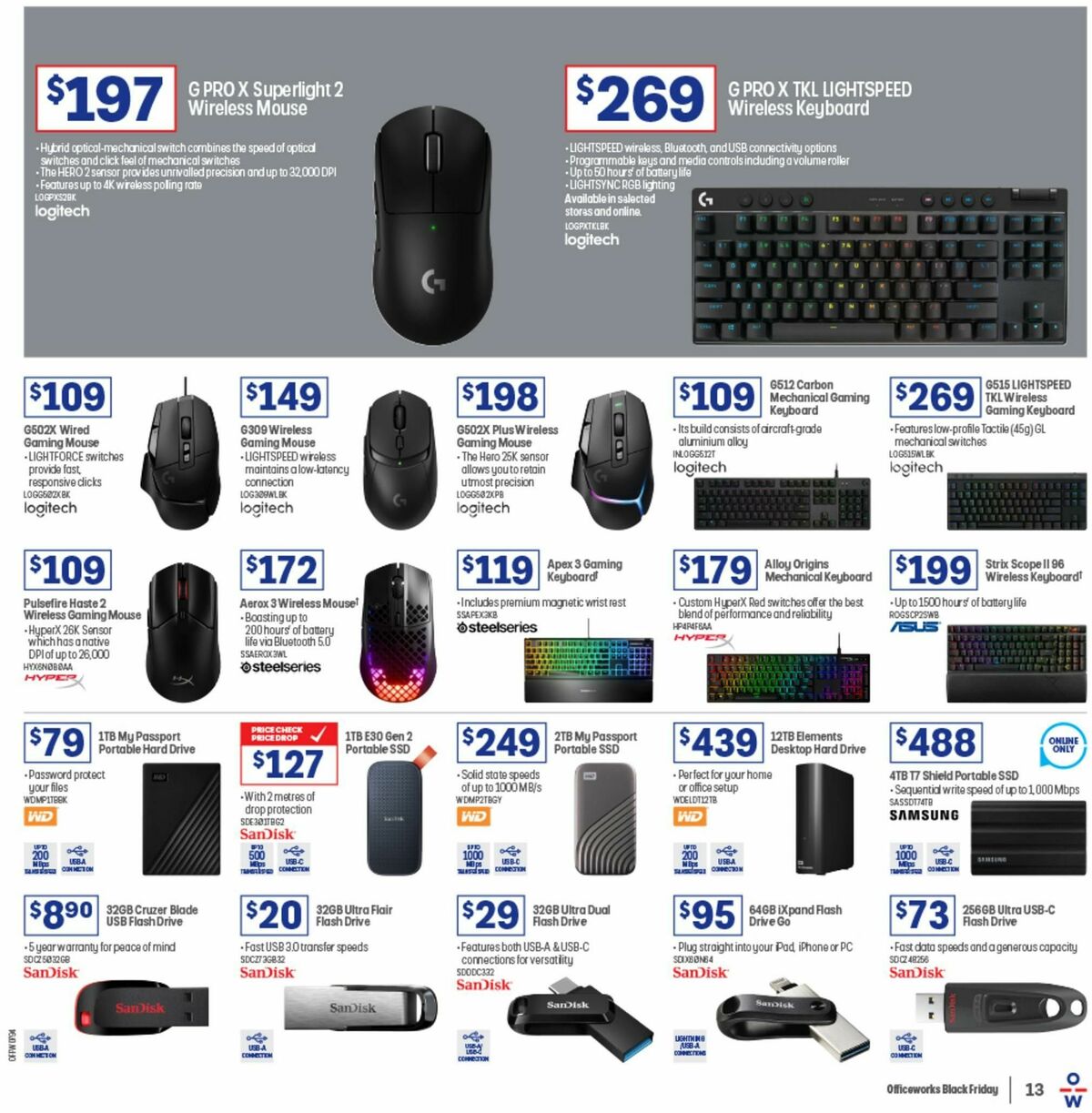 Officeworks We Won't be Beaten on Black Friday Prices Catalogues from 18 November