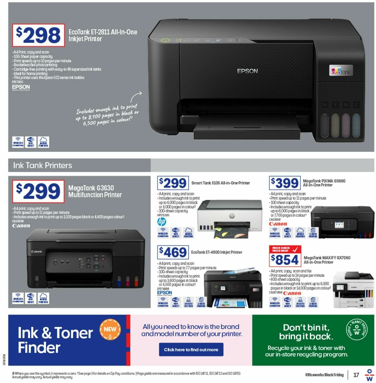 Officeworks We Won't be Beaten on Black Friday Prices Catalogues from 18 November