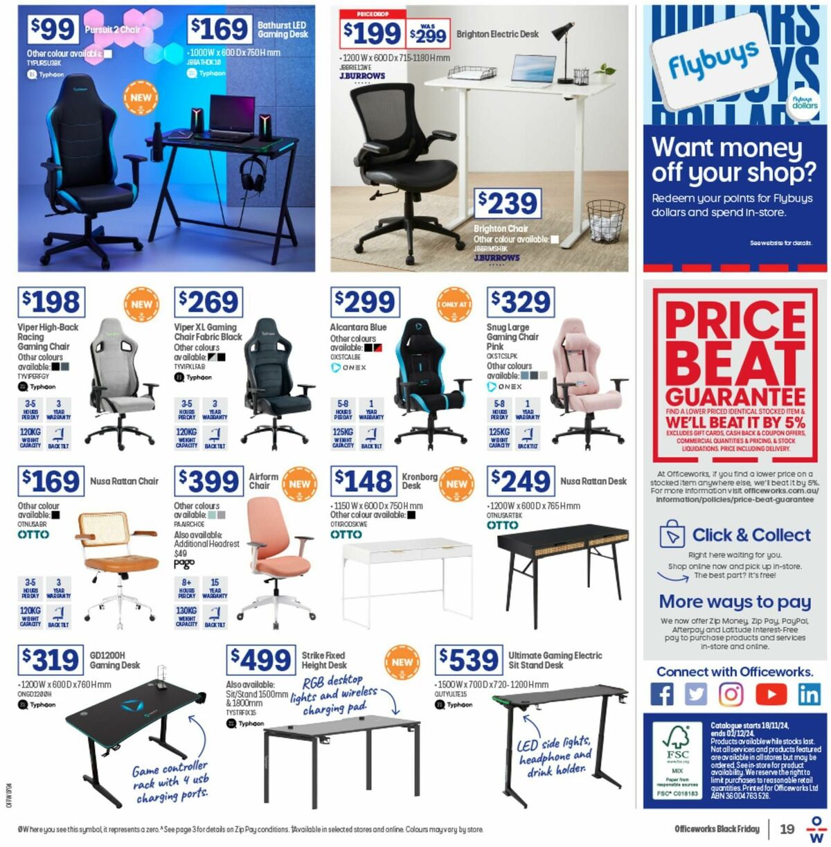 Officeworks We Won't be Beaten on Black Friday Prices Catalogues from 18 November