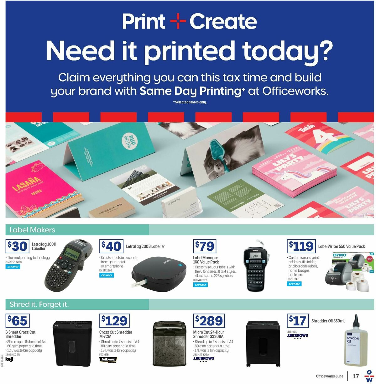 Officeworks We Won't be Beaten on Tax Time Prices Catalogues from 12 June