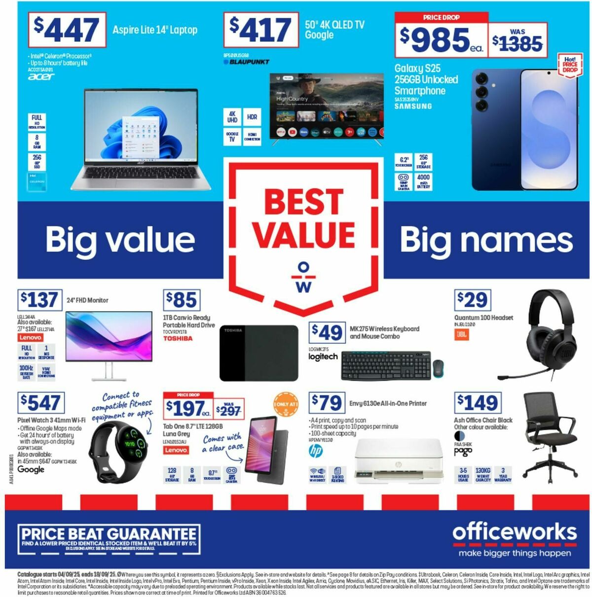 Officeworks Catalogues from 4 September