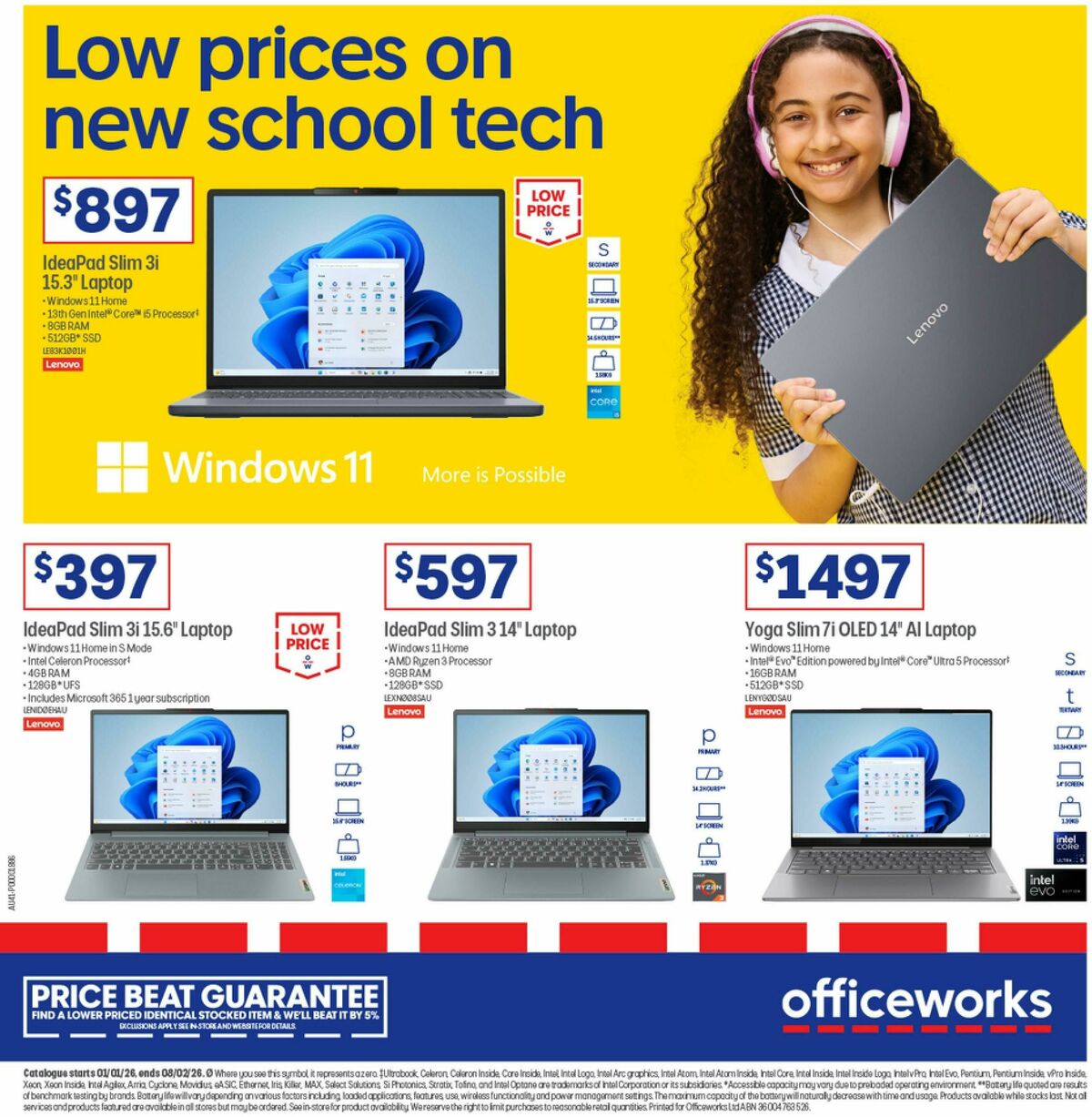 Officeworks Low Prices on New School Tech Catalogues from 1 January