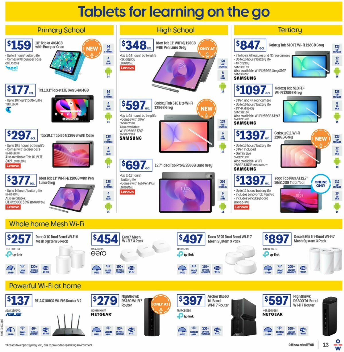 Officeworks Low Prices on New School Tech Catalogues from 1 January