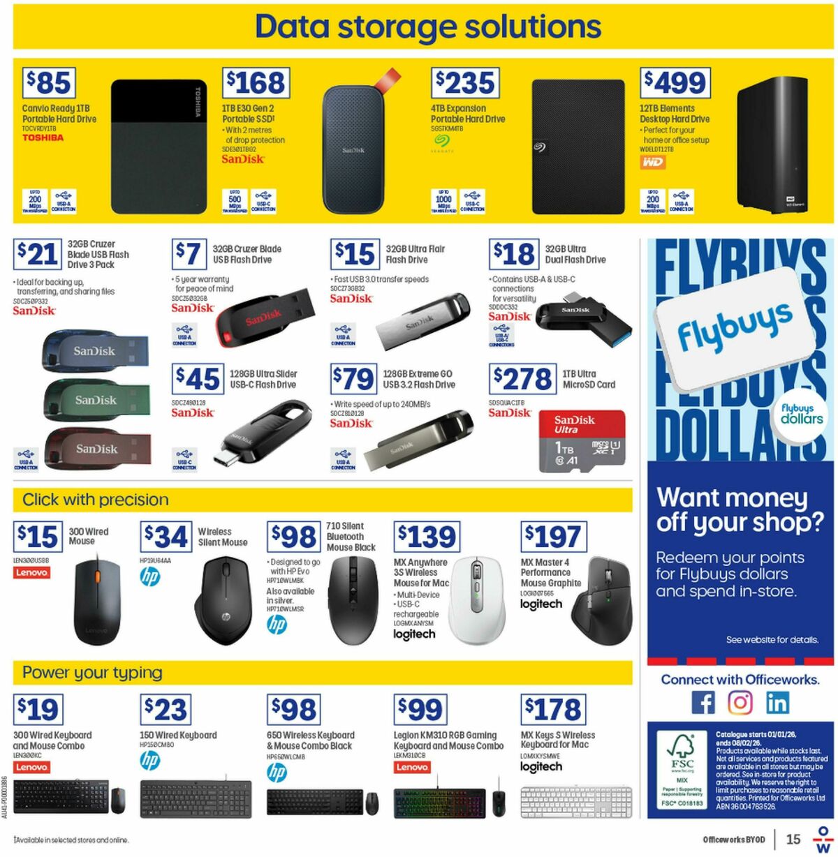 Officeworks Low Prices on New School Tech Catalogues from 1 January