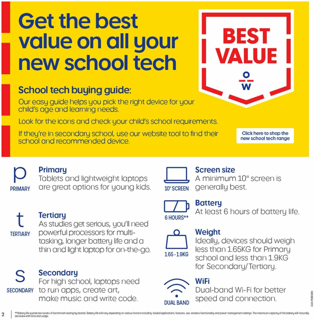 Officeworks Low Prices on New School Tech Catalogues from 1 January
