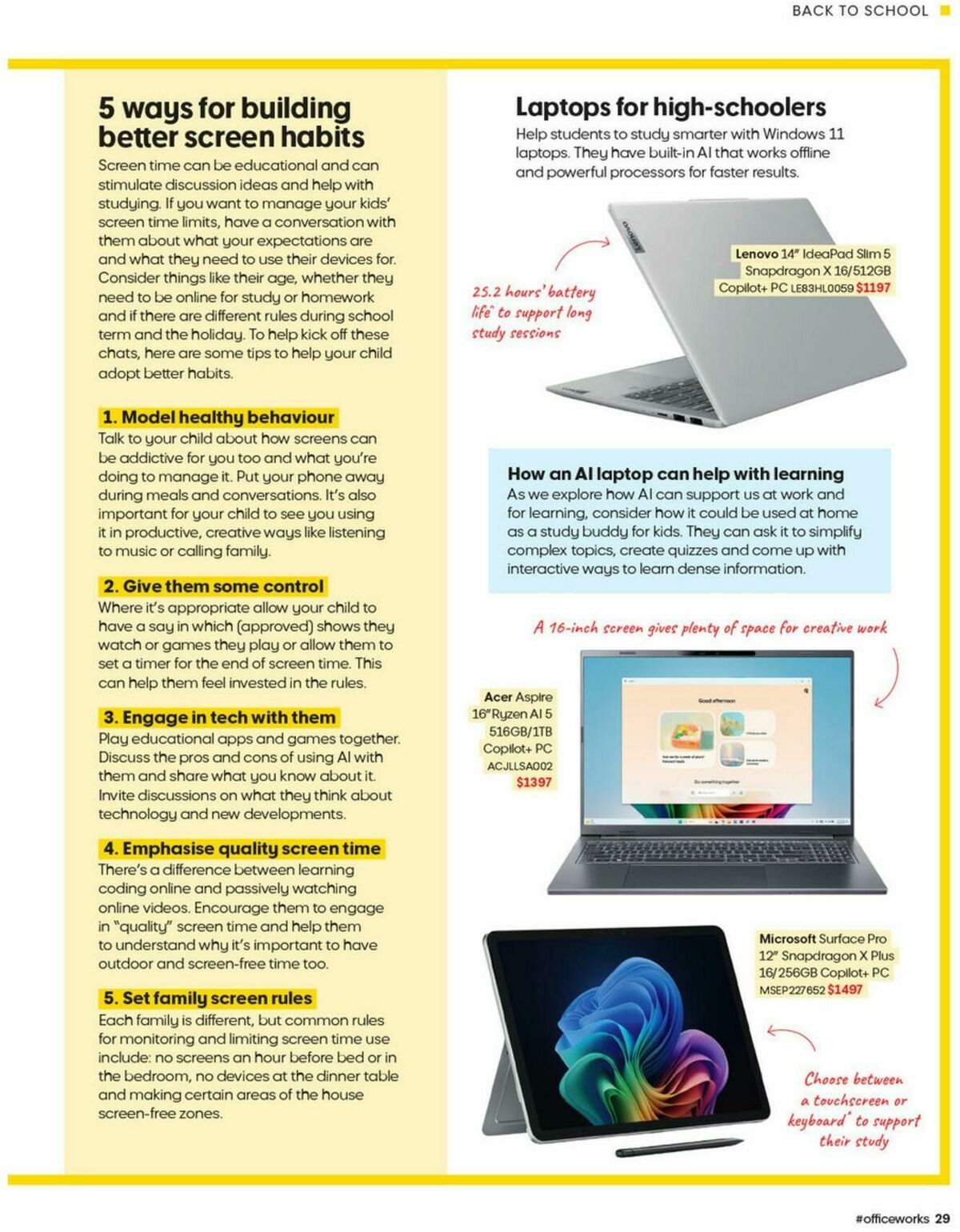 Officeworks Magazine Catalogues from 21 January