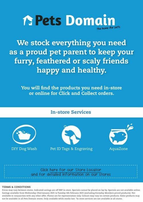 Pets Domain Catalogues from 29 January