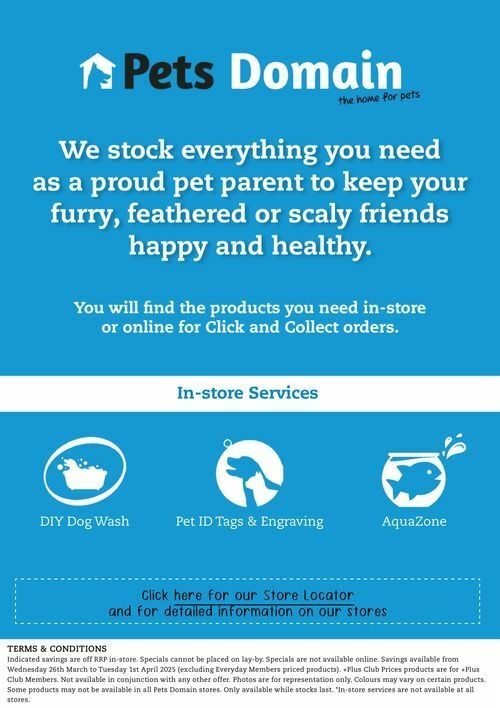 Pets Domain Catalogues from 26 March
