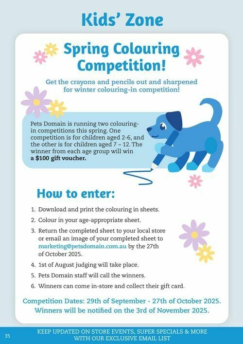 Pets Domain Catalogues from 1 October