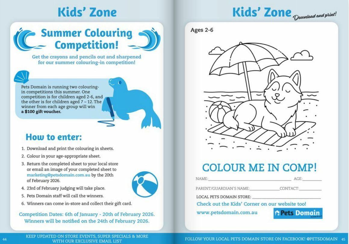 Pets Domain Catalogues from 5 January