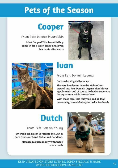 Pets Domain Catalogues from 1 April