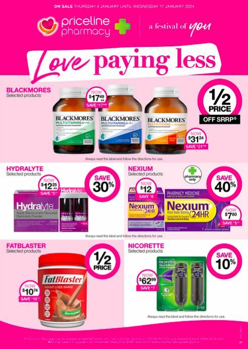 Priceline Pharmacy Catalogues from 4 January