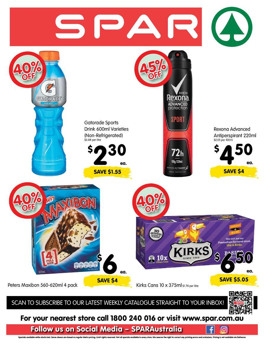 Spar Catalogues from 18 January