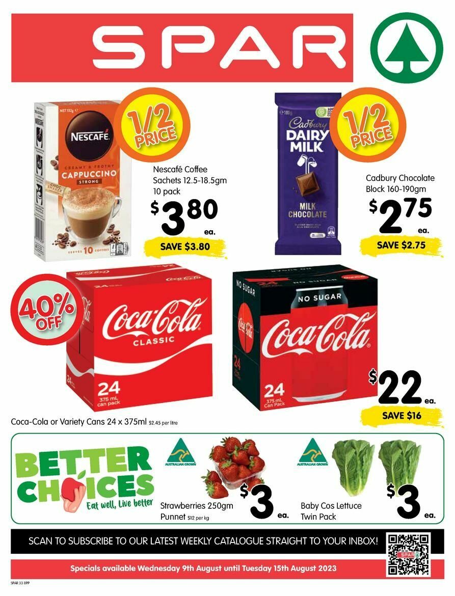 Spar Catalogues from 9 August