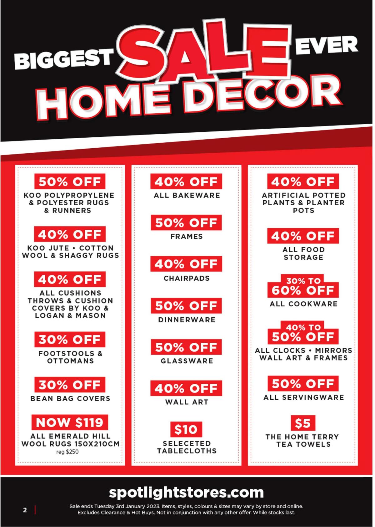 Spotlight Catalogues from 25 December