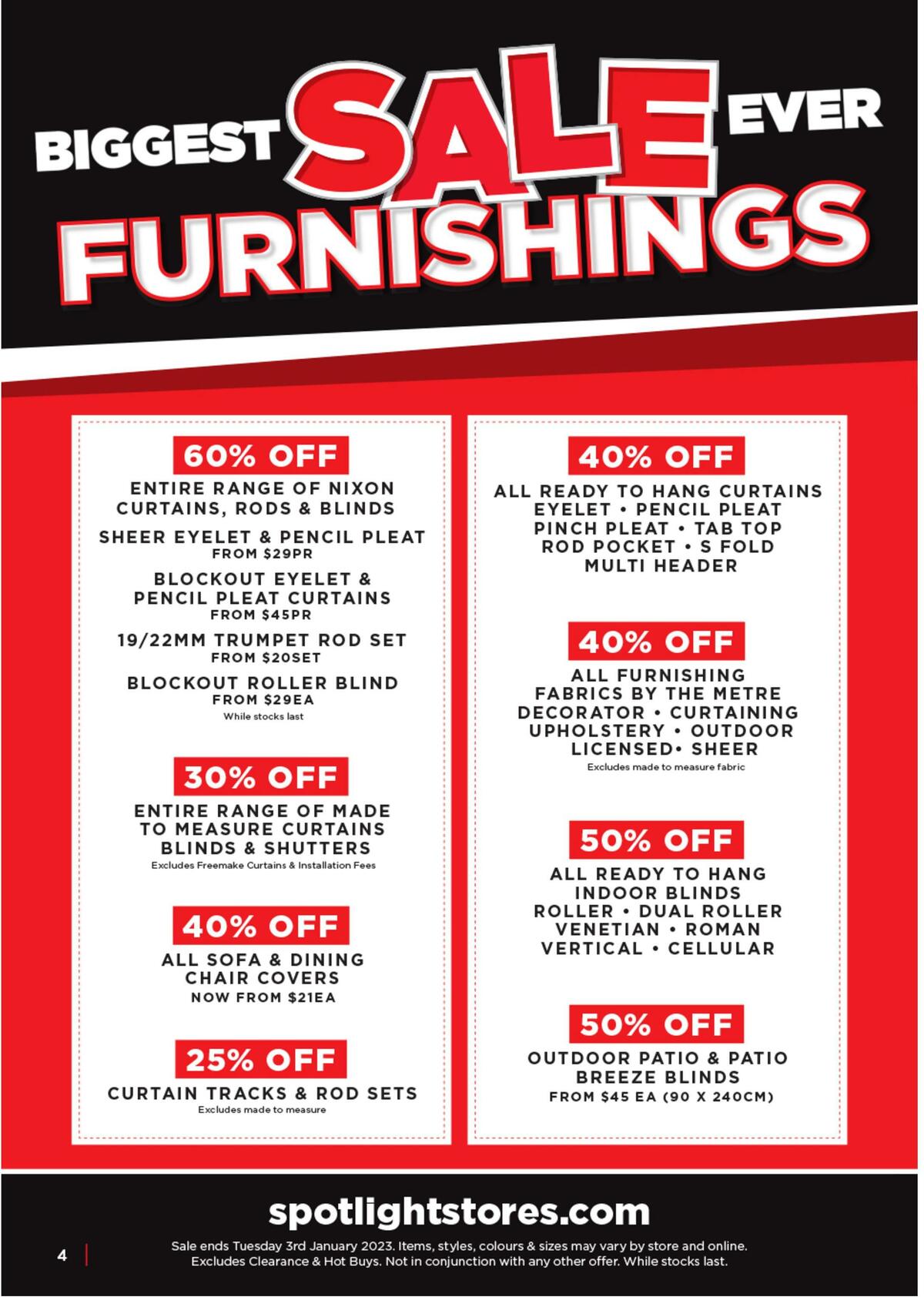 Spotlight Catalogues from 25 December