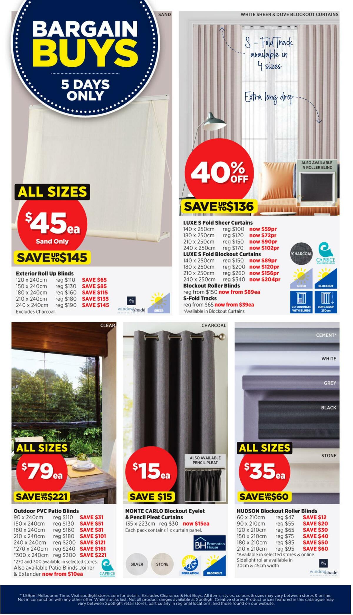 Spotlight Bargain Buys Catalogues from 22 March