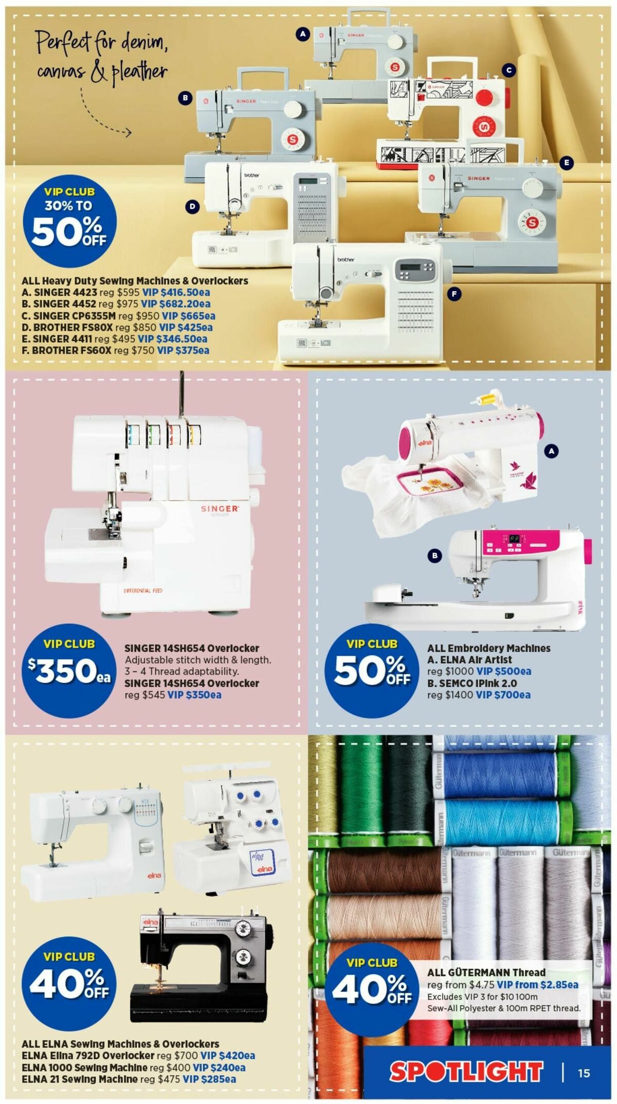 Spotlight VIP Creative Catalogues from 17 August