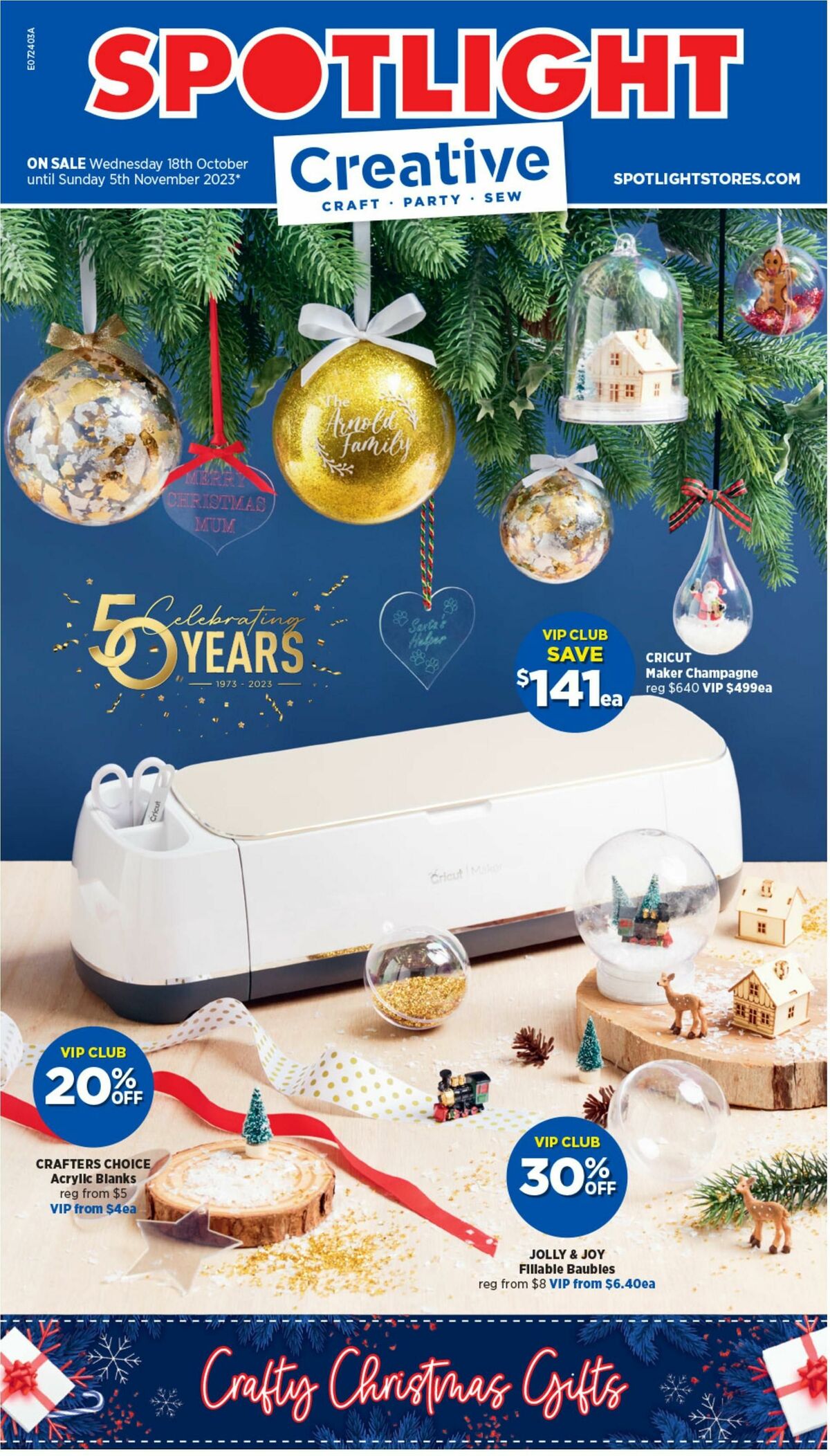 Spotlight VIP Creative Catalogues from 18 October