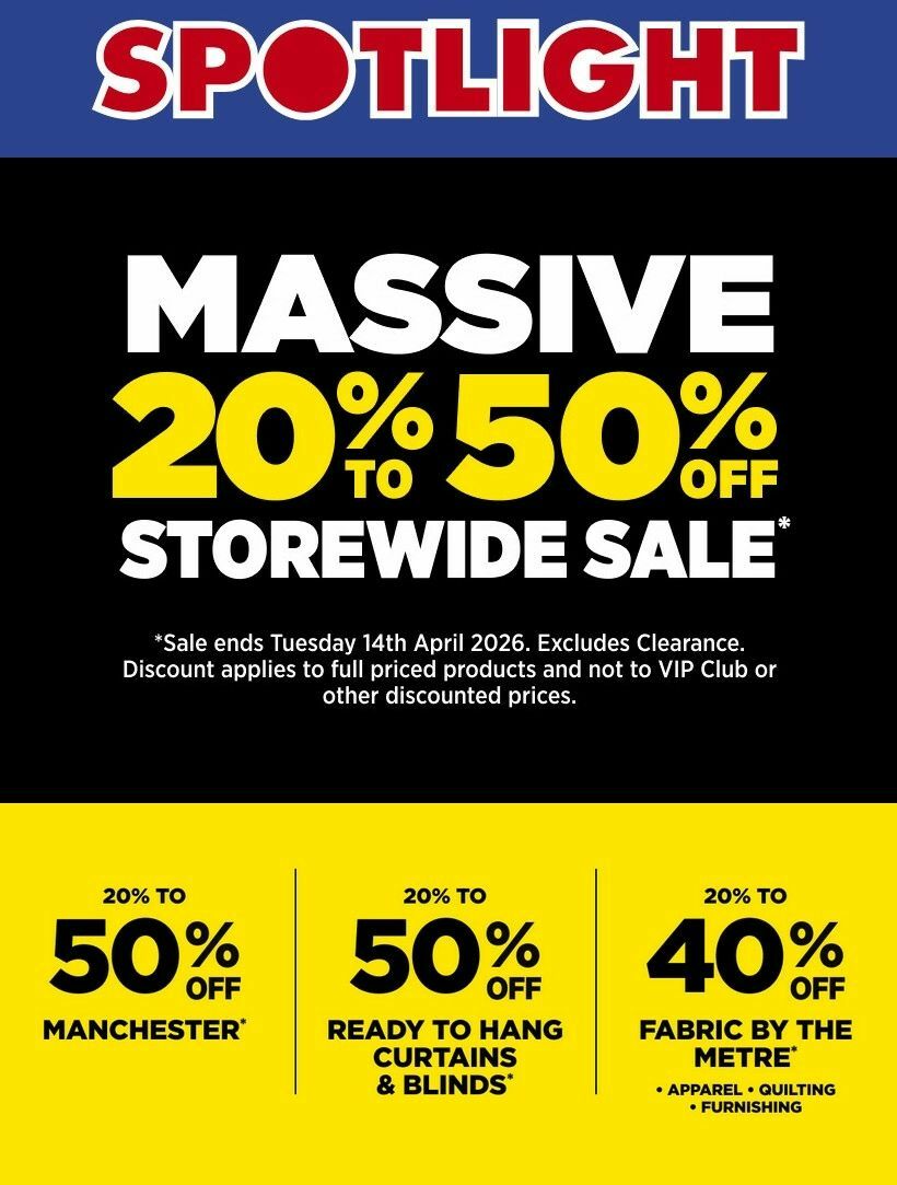 Spotlight Catalogues from 2 April