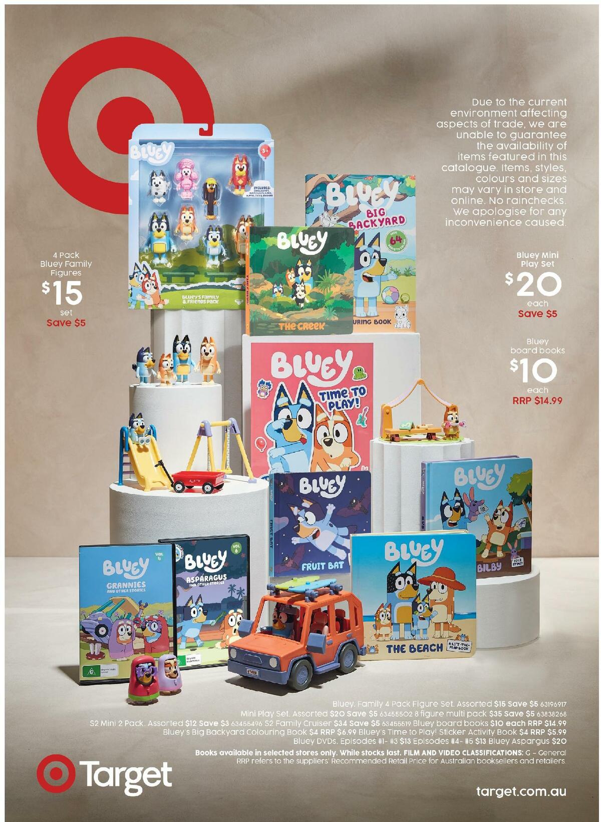 Target Catalogues from 25 June