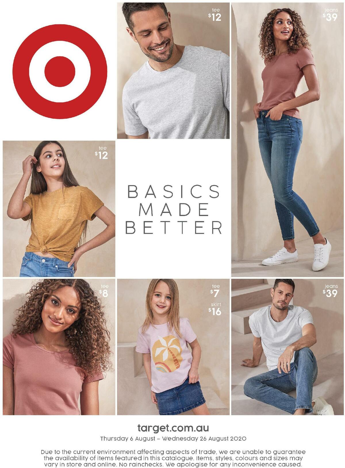 Target Catalogues from 6 August