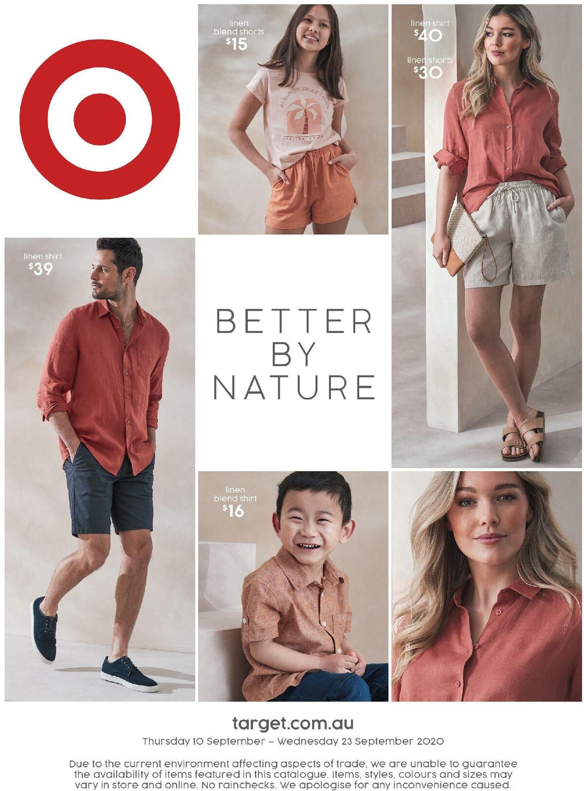 Target Catalogues from 10 September