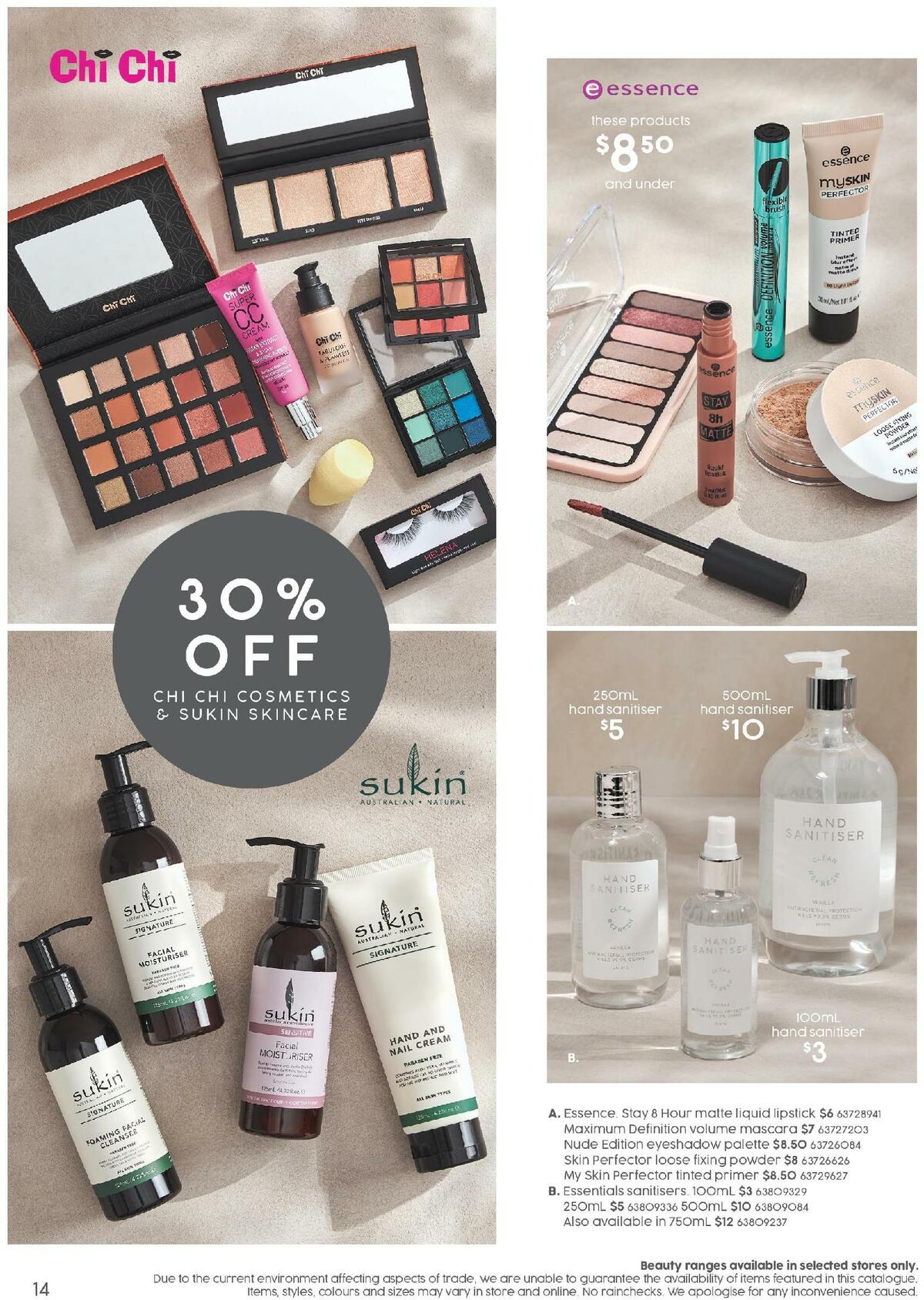 Target Catalogues from 10 September