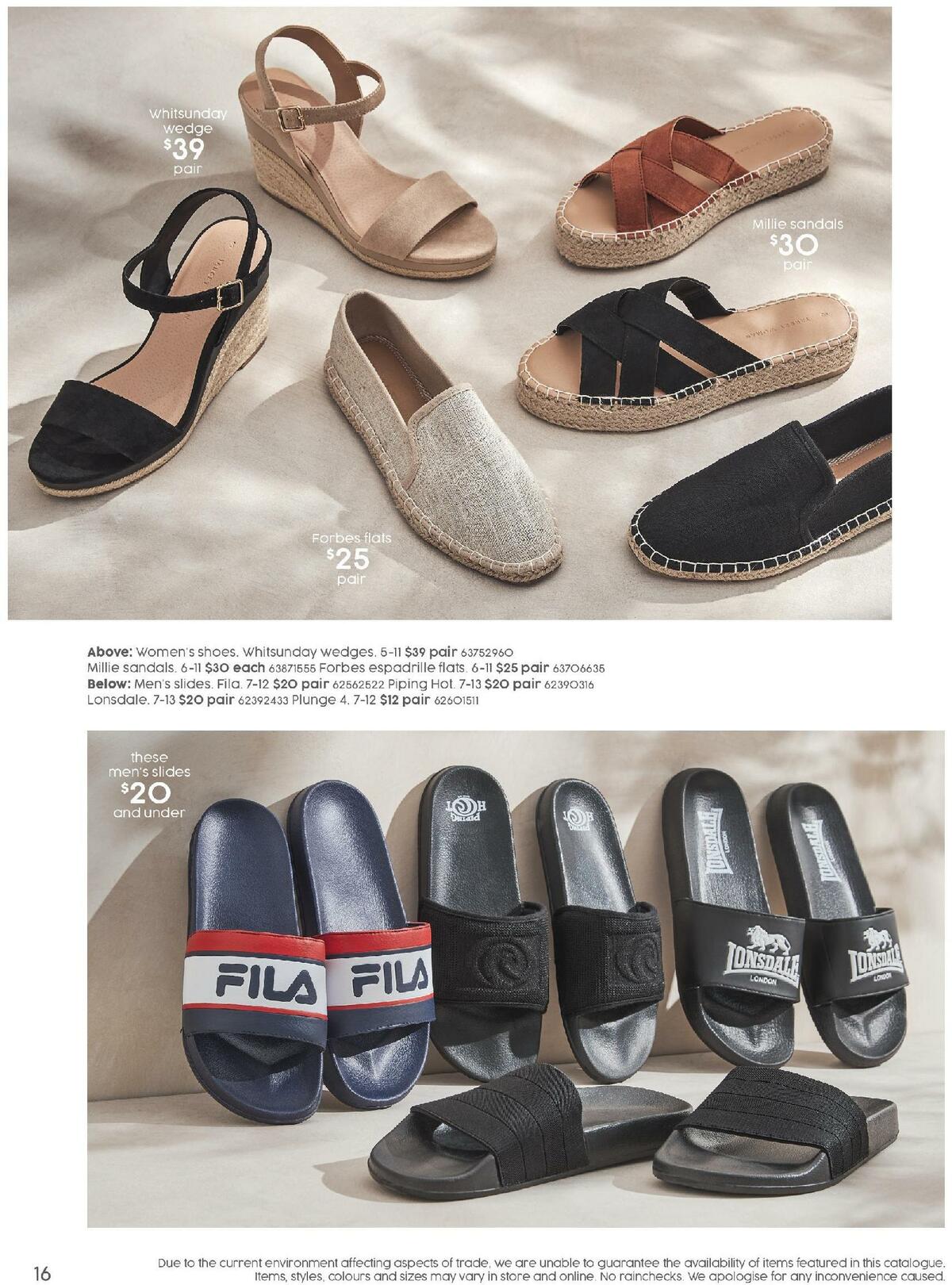 Target Catalogues from 10 September