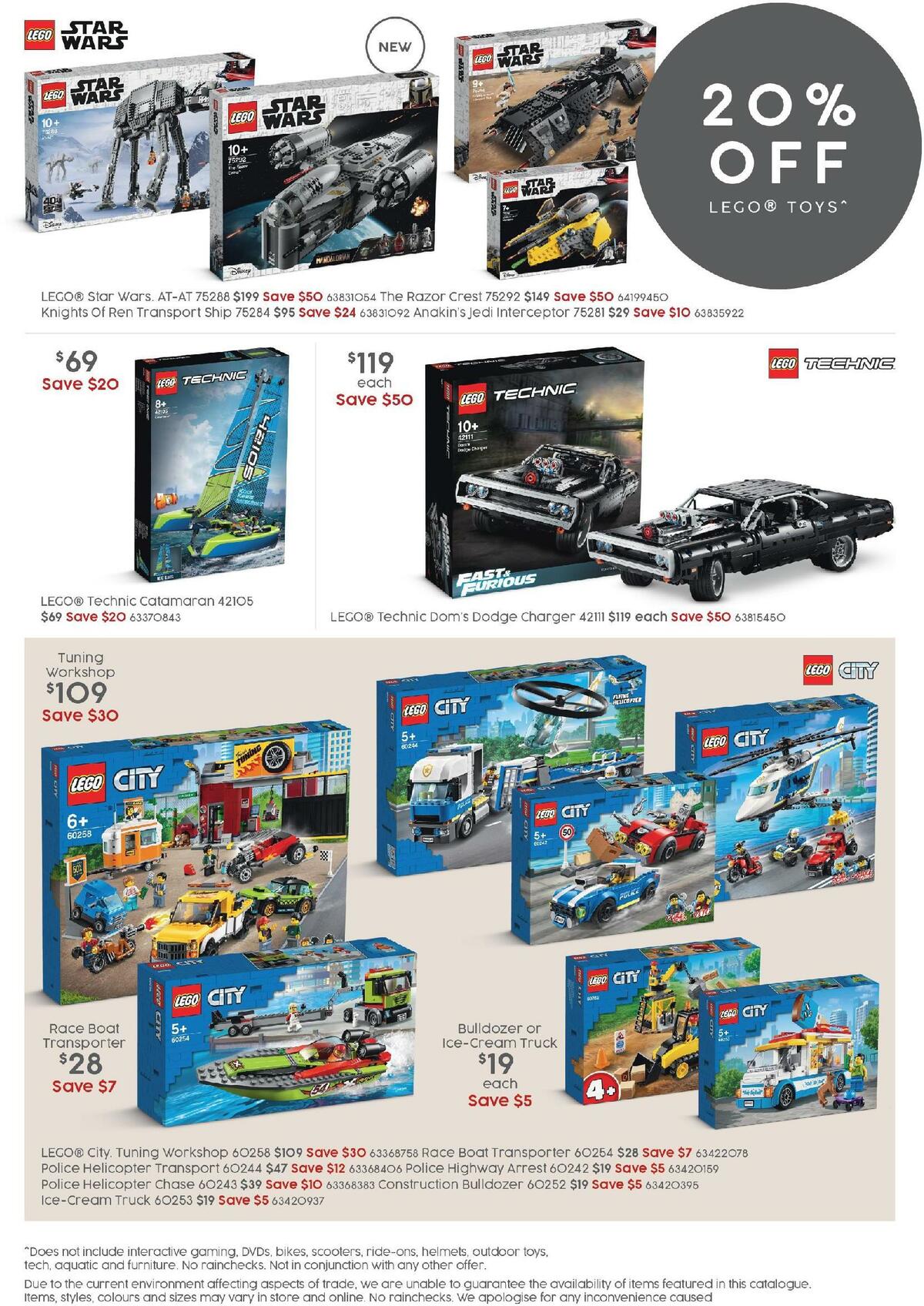 Target Catalogues from 17 September