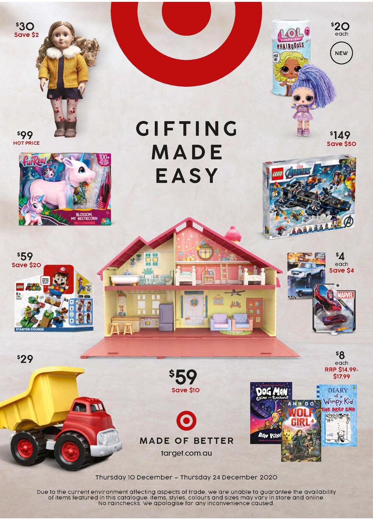Target Catalogues from 10 December