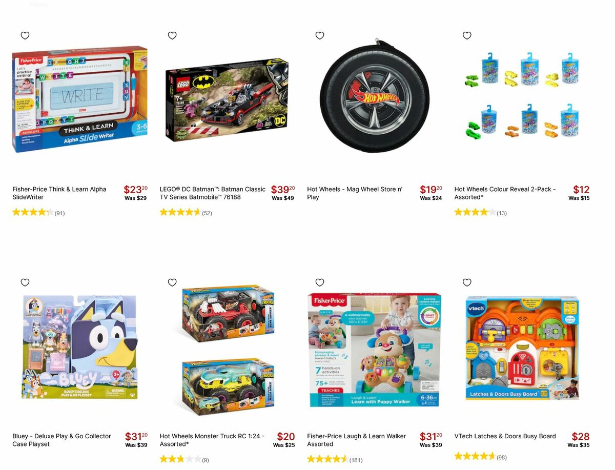 Target Catalogues from 2 December